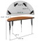 Flash Furniture Half Round 24 W, 47.5 L, 30.25 H, Chrome, Laminate, Particleboard, Steel, Wood Grain XU-A48-HCIRC-OAK-T-A-GG - alternate 9